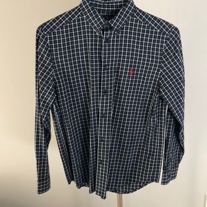 Ralph Lauren Boys Black/White Button Down